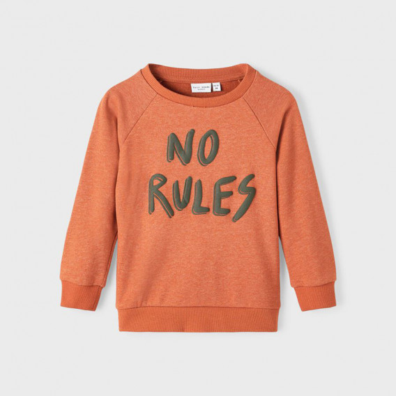 Блуза No rules за бебе, оранжев Name it 374102 