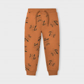 Памучен спортен панталон Fun за бебе, оранжев Name it 374116 