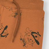 Памучен спортен панталон Fun за бебе, оранжев Name it 374118 3