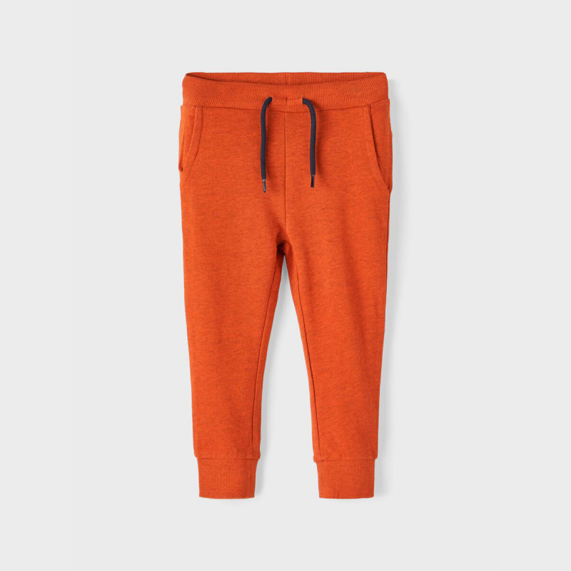 Памучен спортен панталон за бебе, оранжев  374135
