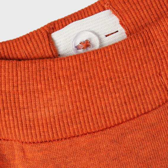 Памучен спортен панталон за бебе, оранжев Name it 374136 3