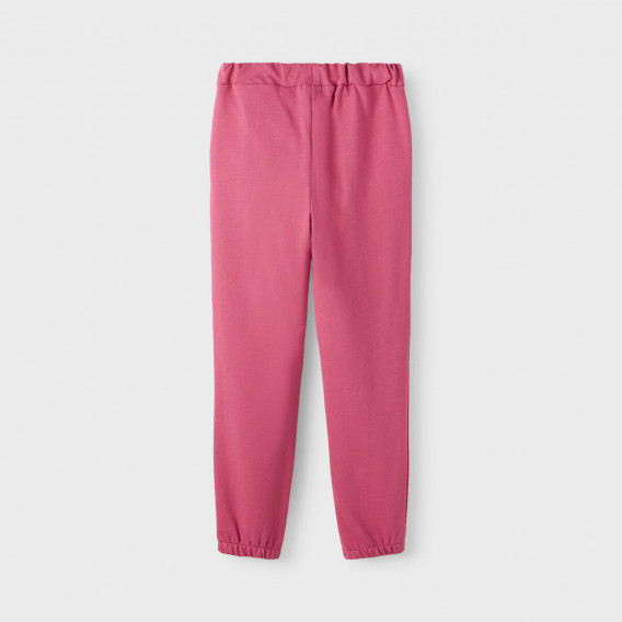 Спортен дълъг панталон от органичен памук, розов Name it 374146 2