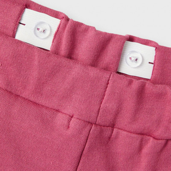 Спортен дълъг панталон от органичен памук, розов Name it 374148 3