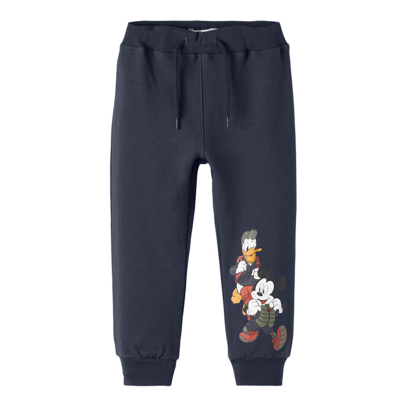 Памучен спортен панталон Mickey Mouse за бебе, тъмносин  374207