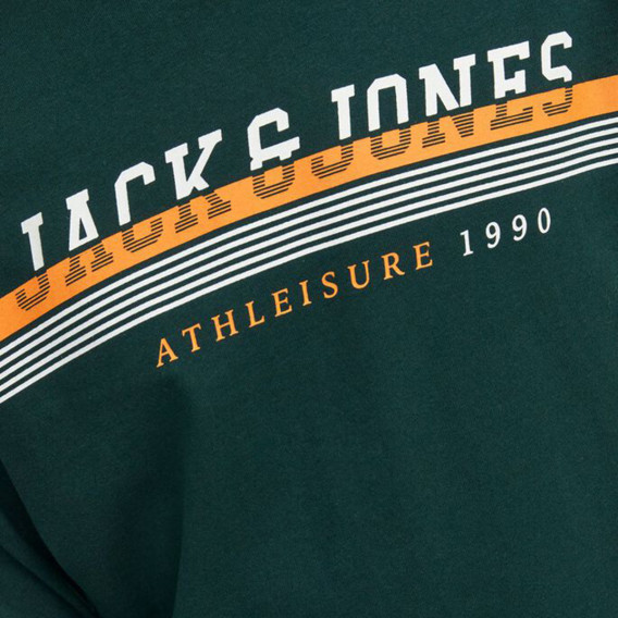 Памучна блуза с името на бранда, зелена Jack & Jones junior 374307 5