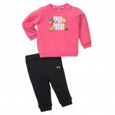 Спортен комплект с името на бранда за бебе, розово и черно Puma 374379 