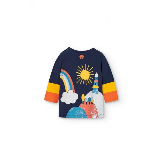 Памучна блуза Fun за бебе, многоцветна Boboli 374647 2