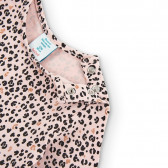 Памучна блуза с леопардов принт и къдрички за бебе, розова Boboli 374732 3