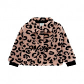 Палто с леопардов принт за бебе, розово Boboli 374754 