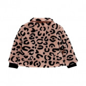 Палто с леопардов принт за бебе, розово Boboli 374755 2