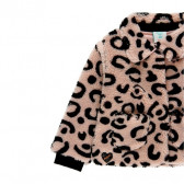 Палто с леопардов принт за бебе, розово Boboli 374756 3