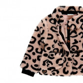 Палто с леопардов принт за бебе, розово Boboli 374757 4