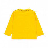 Памучна блуза Snow boys за бебе, жълта Boboli 374790 2