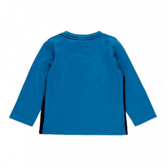 Памучна блуза Arctic adventure за бебе, синя Boboli 374802 2