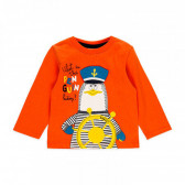 Памучна блуза Penguin за бебе, оранжев Boboli 374821 