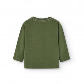 Памучна блуза Mountain за бебе, зелена Boboli 374833 2