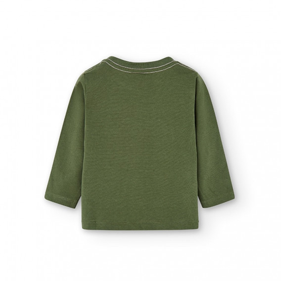 Памучна блуза Mountain за бебе, зелена Boboli 374833 2