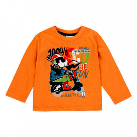 Памучна блуза Fun за бебе, оранжева Boboli 374865 