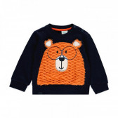 Памучна блуза Bear за бебе, тъмносиня Boboli 374868 