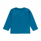 Памучна блуза Wolf за бебе, синя Boboli 374875 2