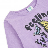 Памучна блуза Feeling good, лилава Boboli 375035 3