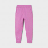 Памучен спортен панталон с принт на звездички за бебе, розов Name it 375106 