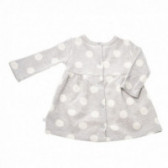 Памучна рокля с дълъг ръкав и камъчета за бебе, сива Chicco 37511 2