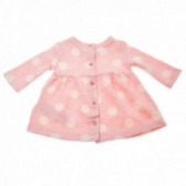 Памучна рокля с дълъг ръкав на точки за бебе, розова Chicco 37514 2
