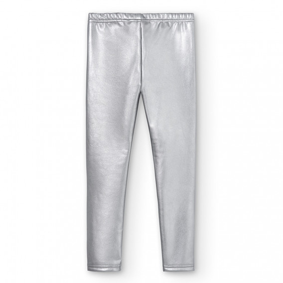 Кожен панталон тип клин, сребърен Boboli 375157 2