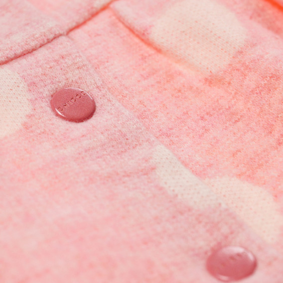 Памучна рокля с дълъг ръкав на точки за бебе, розова Chicco 37516 4