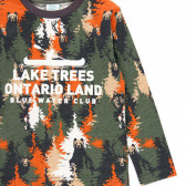 Памучна блуза Lake trees, многоцветен Boboli 375250 3