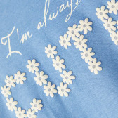 Памучна блуза Cute за бебе момиче, светло синя Name it 375509 6
