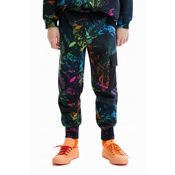 Спортен панталон с цветни акценти, тъмносин DESIGUAL 375979 9