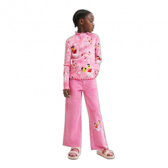 Памучна блуза Pink Panther, розова DESIGUAL 376117 7