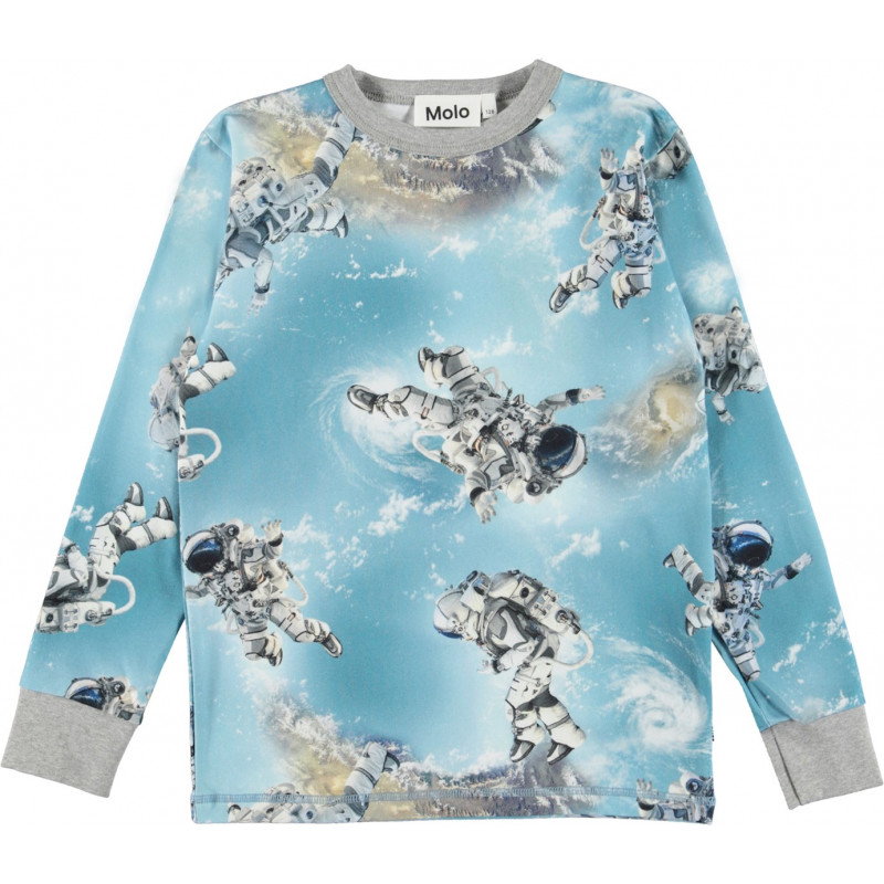 Блуза от органичен памук Astronauts, светлосиня  376135