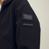 Яке с фиксирана качулка и името на бранда, черно Jack & Jones junior 376330 4