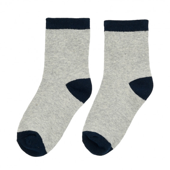 Комплект от пет чифта раирани чорапи в синьо и сиво Cool club 376413 4