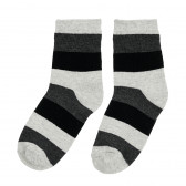 Комплект от три чифта чорапи в сиво и черно райе Cool club 376421 2