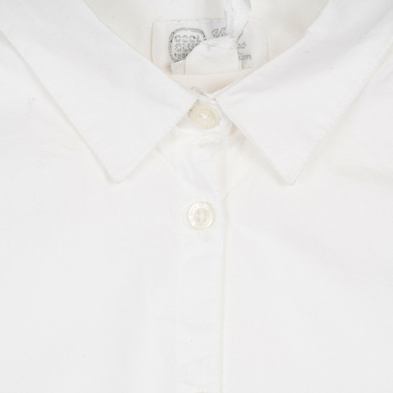 Памучна риза с дълъг ръкав, бяла Cool club 376658 2