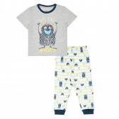 Памучна пижама с къс ръкав за бебе, многоцветна Cool club 376675 