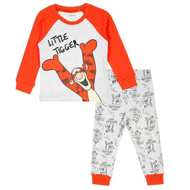 Памучна пижама с дълъг ръкав за бебе, многоцветна  376682