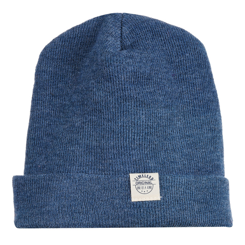 Плетена шапка, синя  376960