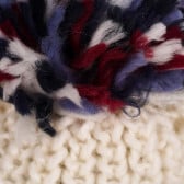 Плетена шапка с връзки на райе за бебе Cool club 377038 3