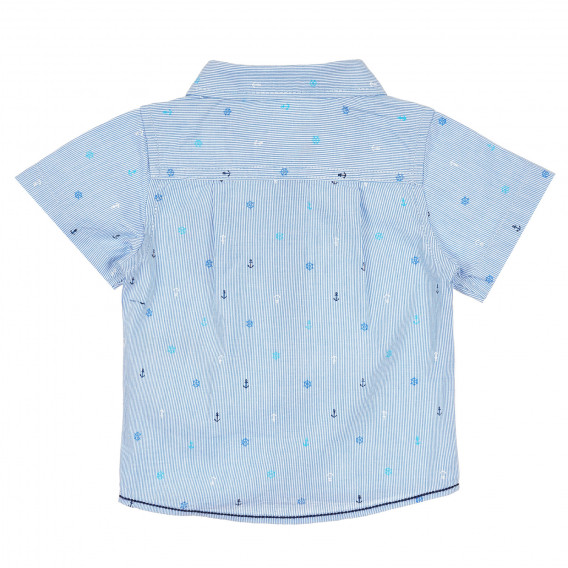 Риза с къс ръкав за бебе, синя Cool club 377169 4