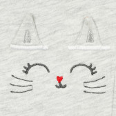 Втален панталон с апликация на коте и сърце за бебе Cool club 377328 3