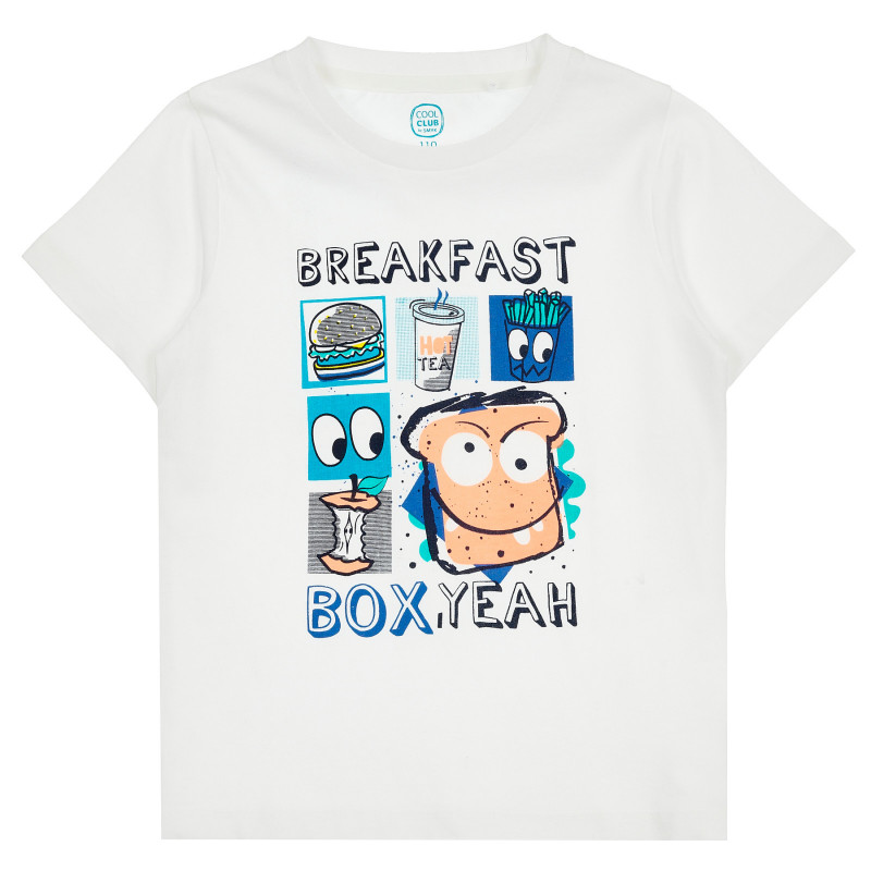Памучна тениска с щампа Breakfast  377436