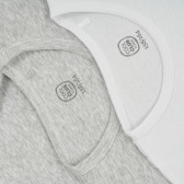 Комплект памучни тениски в бяло и сиво Cool club 377486 3