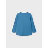 Памучна блуза с принт на Балон, синя Name it 377621 2