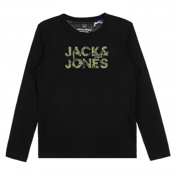 Памучна блуза, черна JACK&JONES 377698 