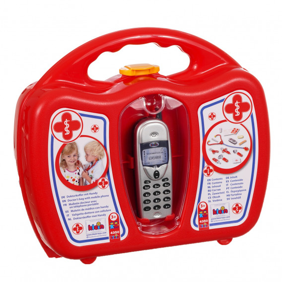 Детски лекарски комплект в куфар, червен Theo Klein 377740 